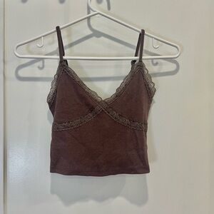 GARAGE Lace Tank  Size XS Brown